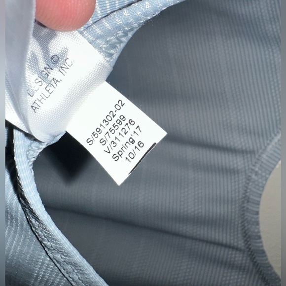 Athleta Women's Side Tie Tank Size Medium -Grey Striped - Picture 5 of 7